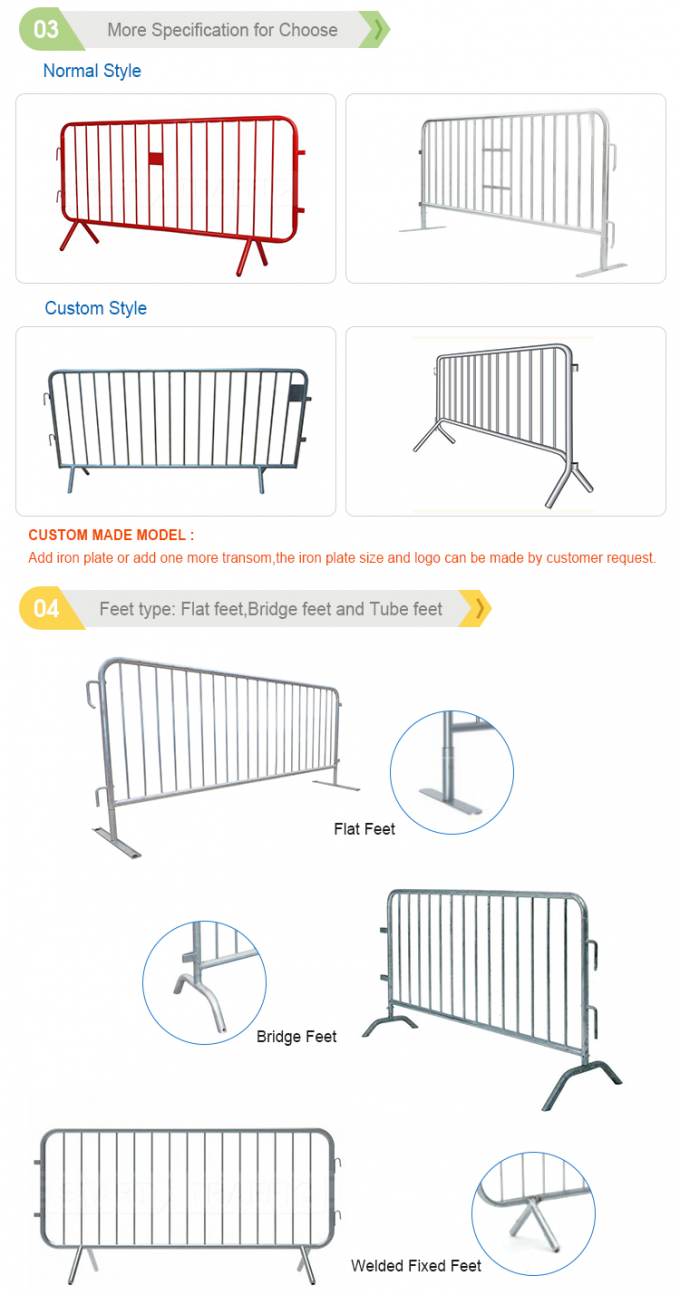 3차원 임시 둘레 울타리 / 군중 장벽 울타리 2.4 × 2.95m 2