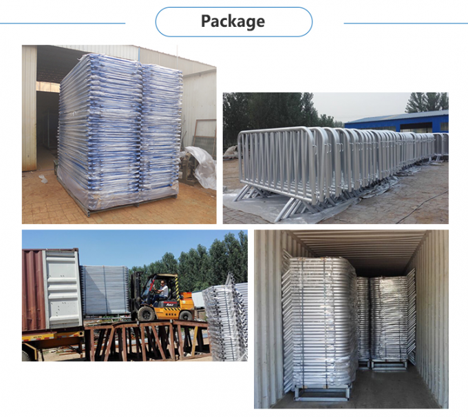 3차원 임시 둘레 울타리 / 군중 장벽 울타리 2.4 × 2.95m 6