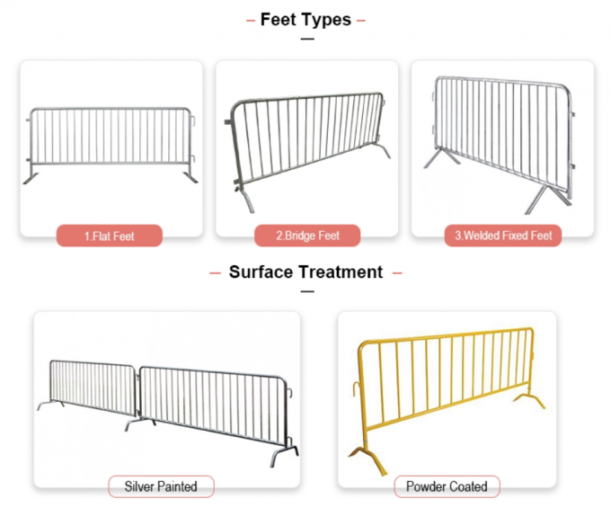 지속가능한 자동차 47" 금속 군중 장벽 임시 수영장 울타리 1