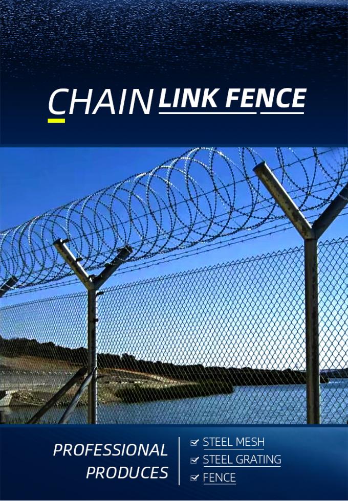 농장 현장용 열 담긴 낮은 탄소 강철 유선 체인 링크 울타리 2