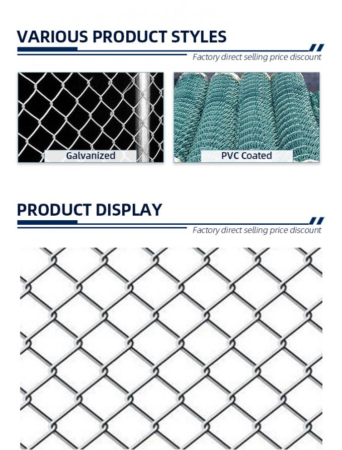 농장 현장용 열 담긴 낮은 탄소 강철 유선 체인 링크 울타리 5
