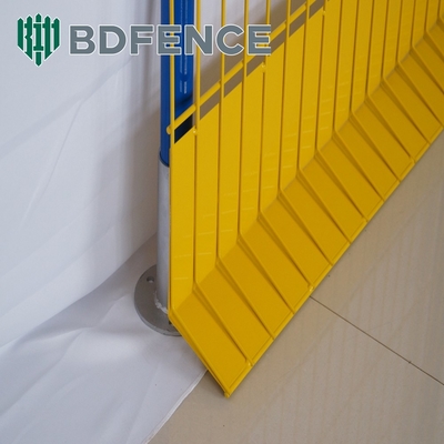 파우더 코팅 75*75mm 경량 Edge 보호 울타리 노란색