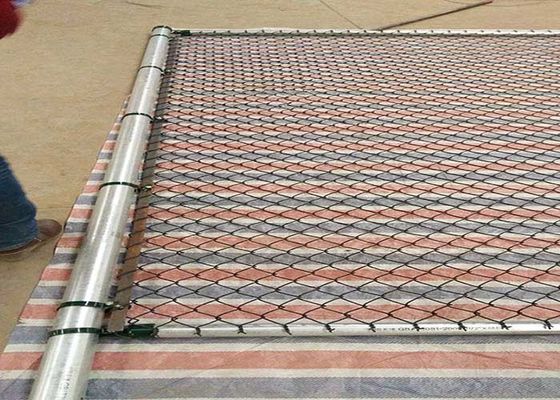 8 피트 체인 링크 울타리 밸런াইজ 된 PVC 코팅 Mesh 크기 60 * 60mm