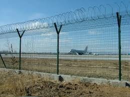Pvc 코팅된 공항 보안 펜싱 Ｙ 종류 포스트 철조망
