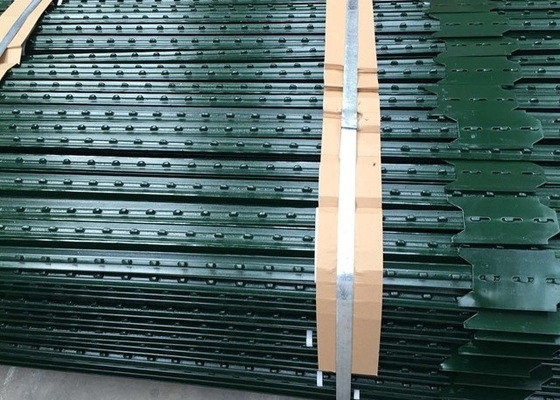 7 피트 녹색 강철 울타리 T 포스트 파우더 코팅